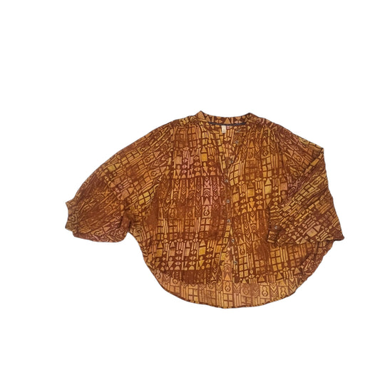 Blouse Ls By Pilcro In Orange, Size:Xxsp