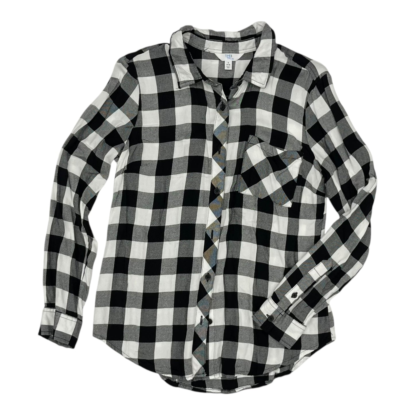 Top Ls By Time And Tru In Black & White, Size:S