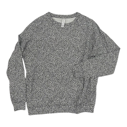 Athletic Top Ls Crewneck By Athleta In Black & White, Size:Xs