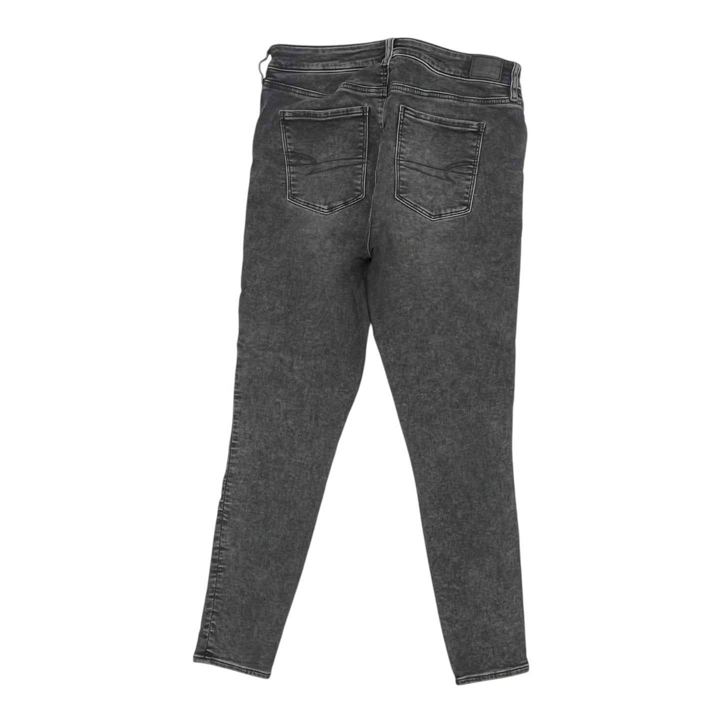 Jeans Skinny By American Eagle In Grey Denim, Size:14
