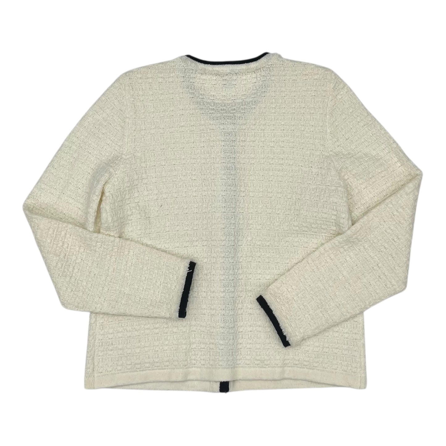 Sweater Cardigan By Talbots In Cream, Size:M