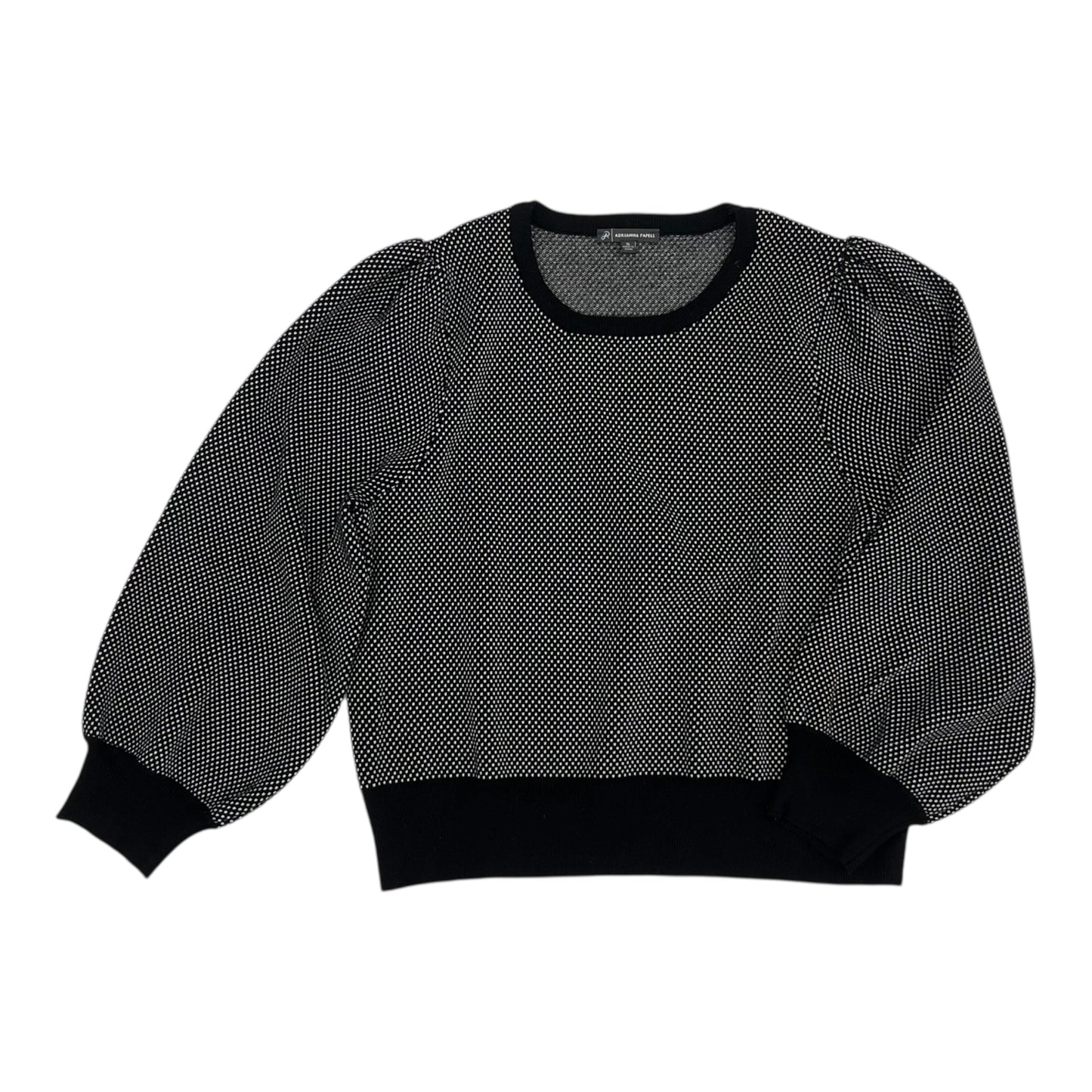 Sweater By Adrianna Papell In Black & Cream, Size:Xl