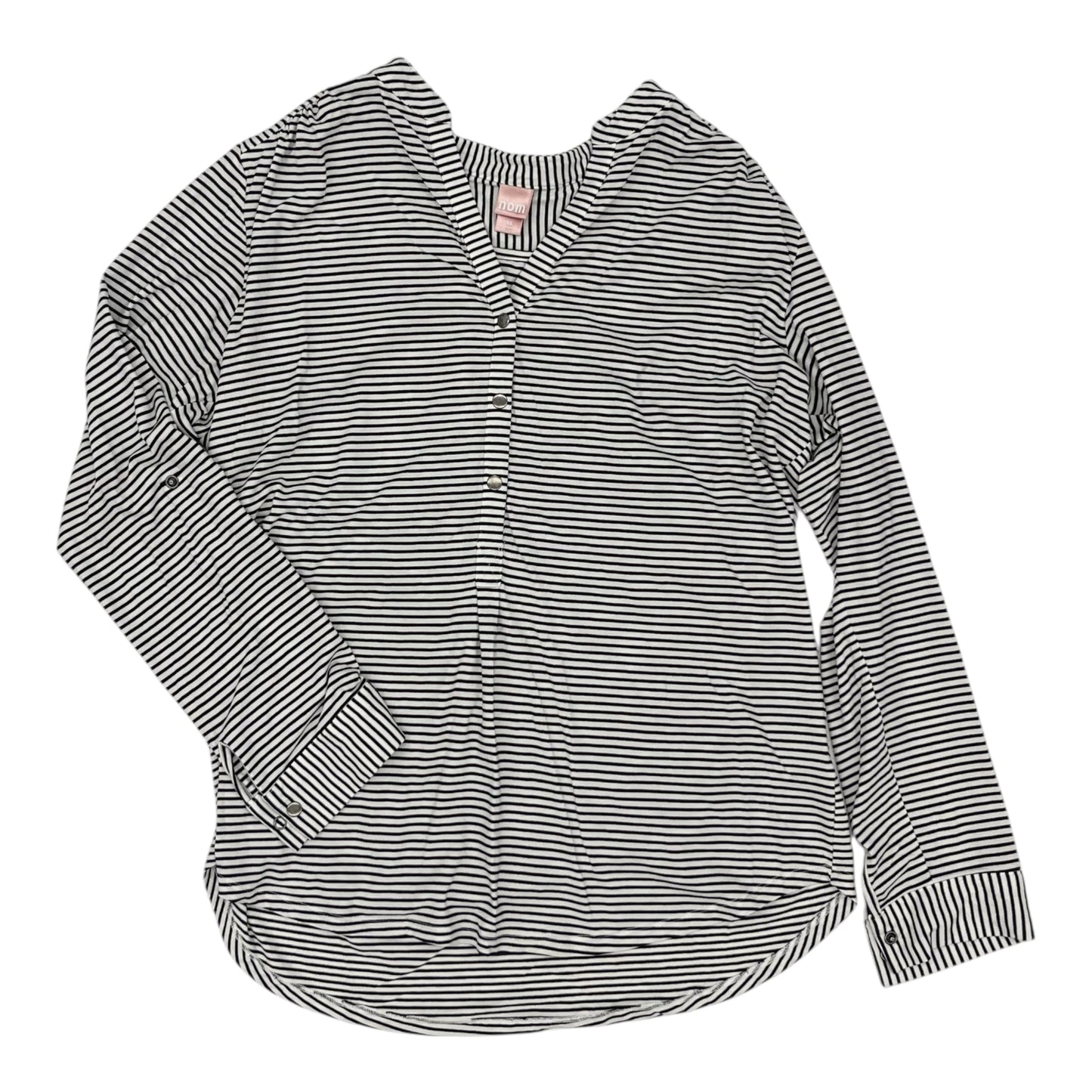 Nursing Top Ls By Clothes Mentor In Black & White, Size:Xl