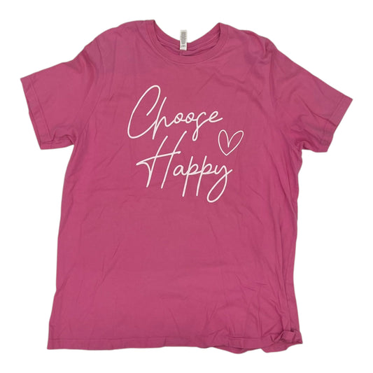 Top Ss By Bella + Canvas In Pink, Size:2X