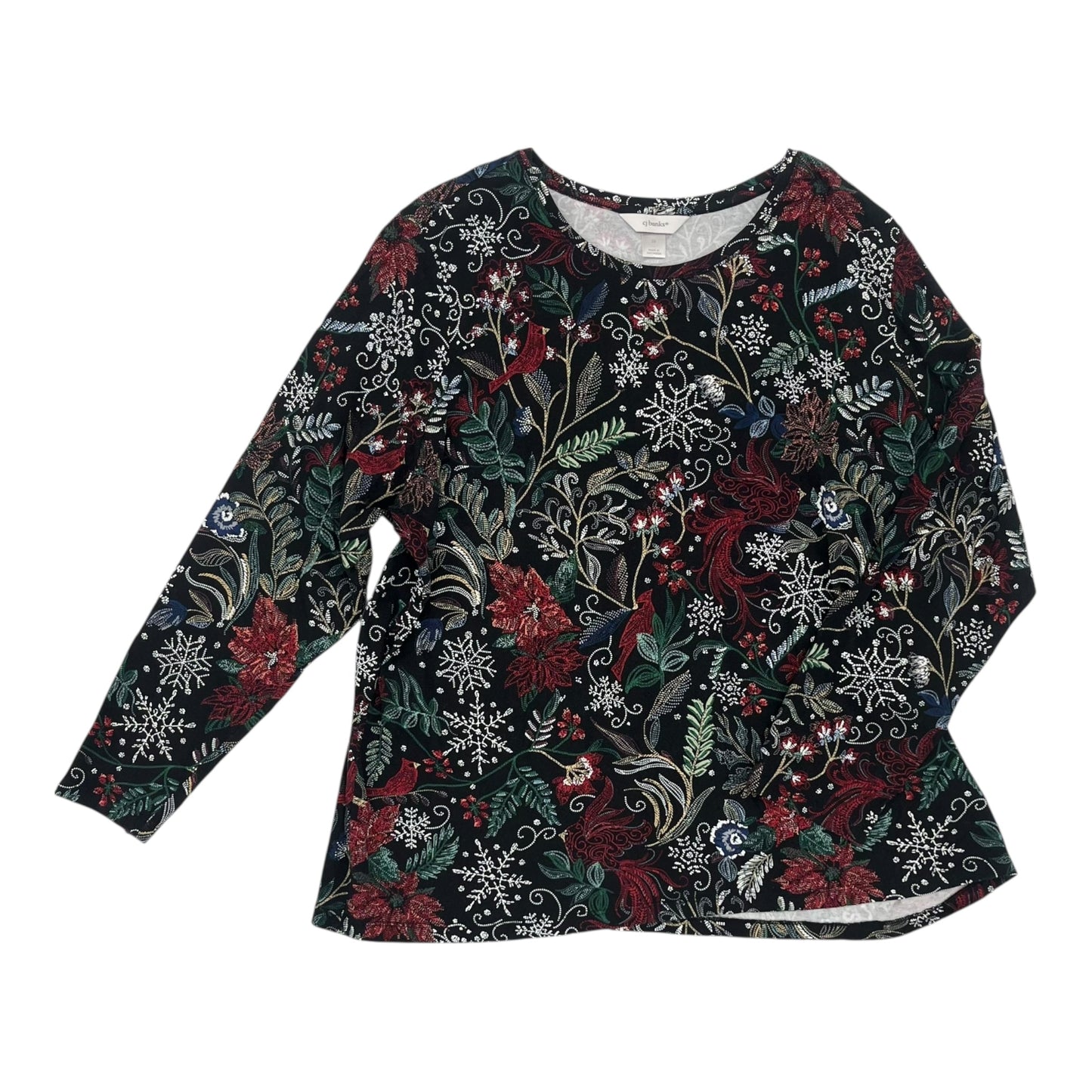Top Ls By Cj Banks In Black, Size:2X