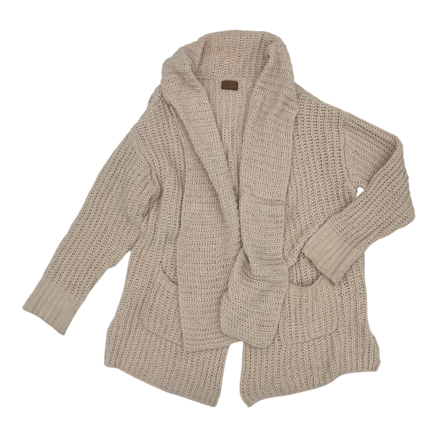 Sweater Cardigan By Pol In Cream, Size:L