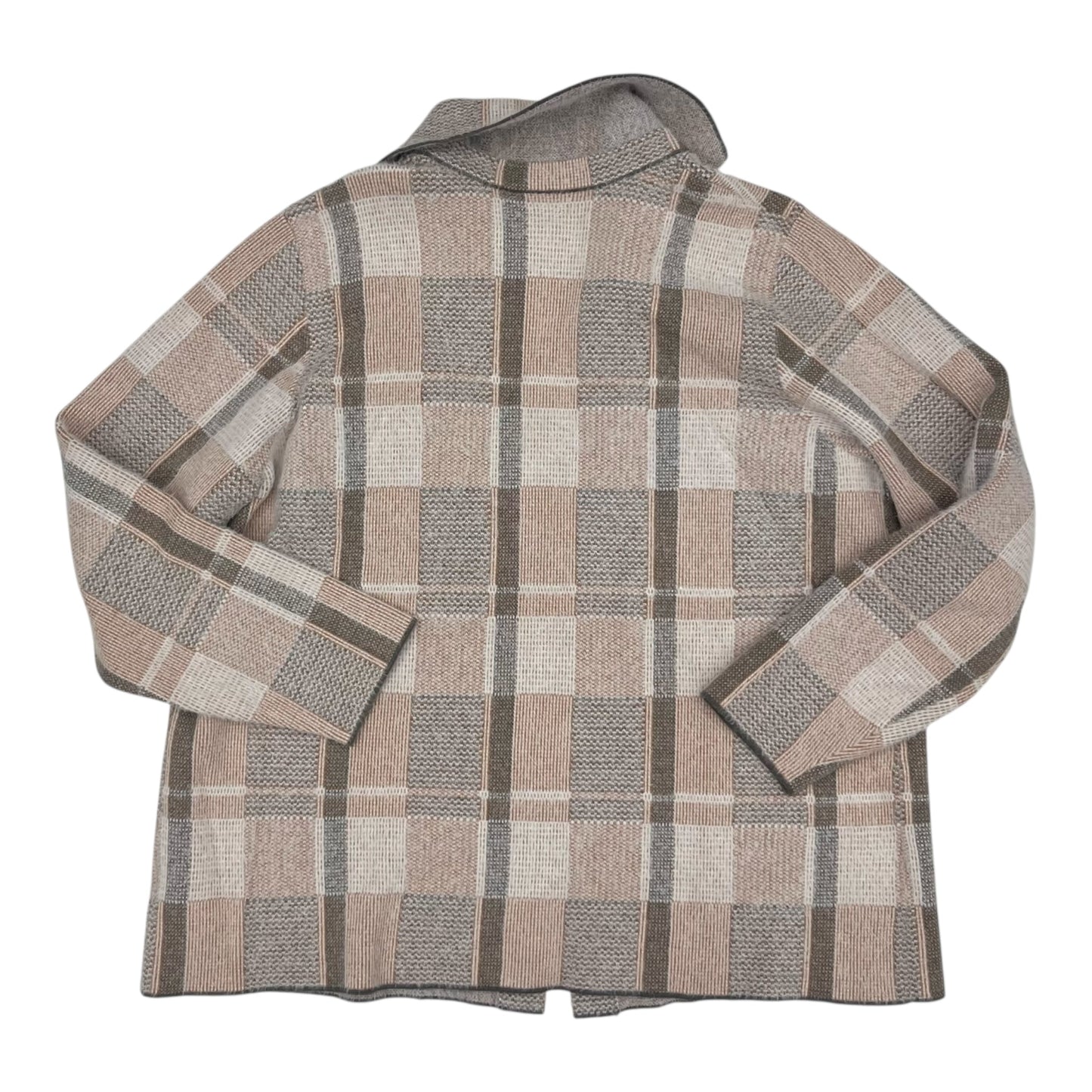 Sweater Cardigan By Rachel Zoe In Brown & Pink, Size:2X