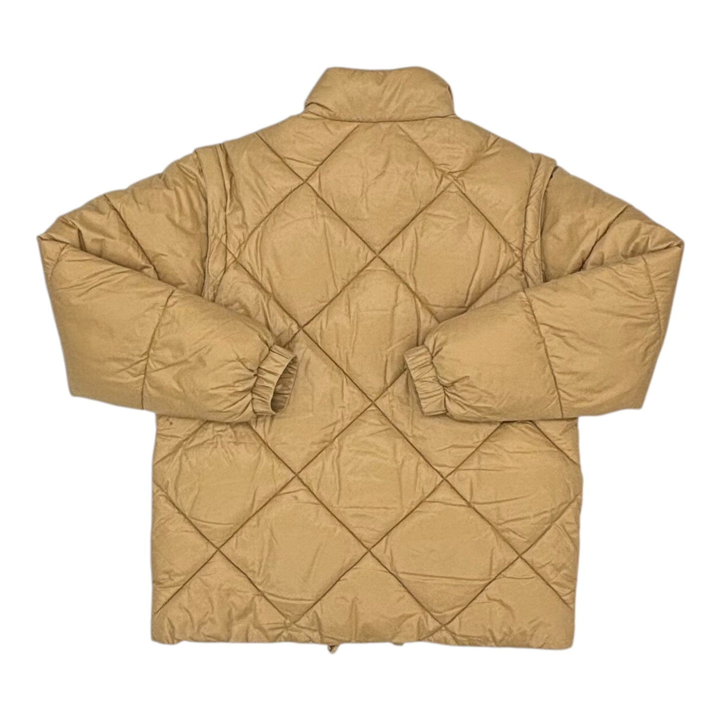 Coat Puffer & Quilted By Top Shop In Tan, Size:S