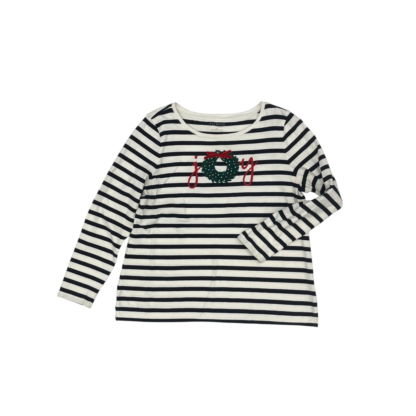 Top Ls By Talbots In Blue & Cream, Size:Lp