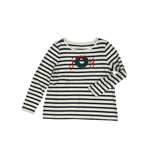 Top Ls By Talbots In Blue & Cream, Size:Lp