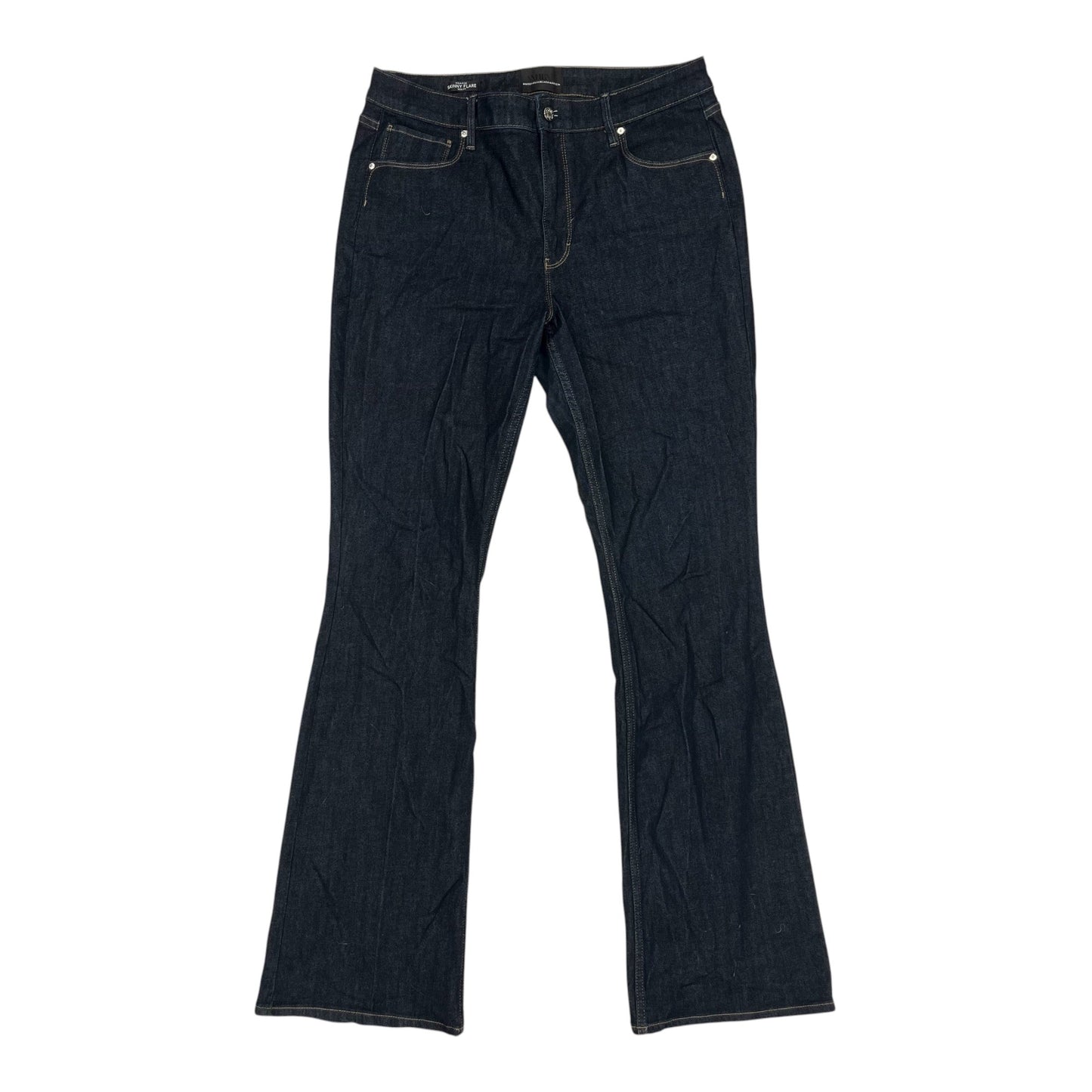 Jeans Flared By White House Black Market In Blue Denim, Size:14L