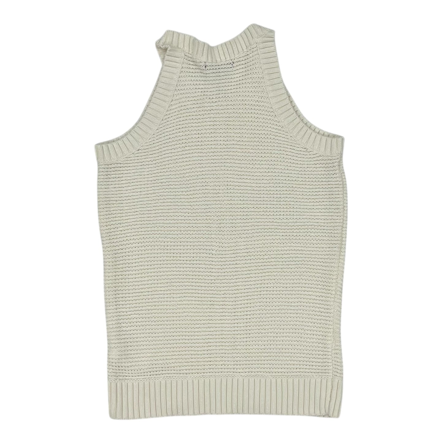 Vest Sweater By Banana Republic In Cream, Size:L