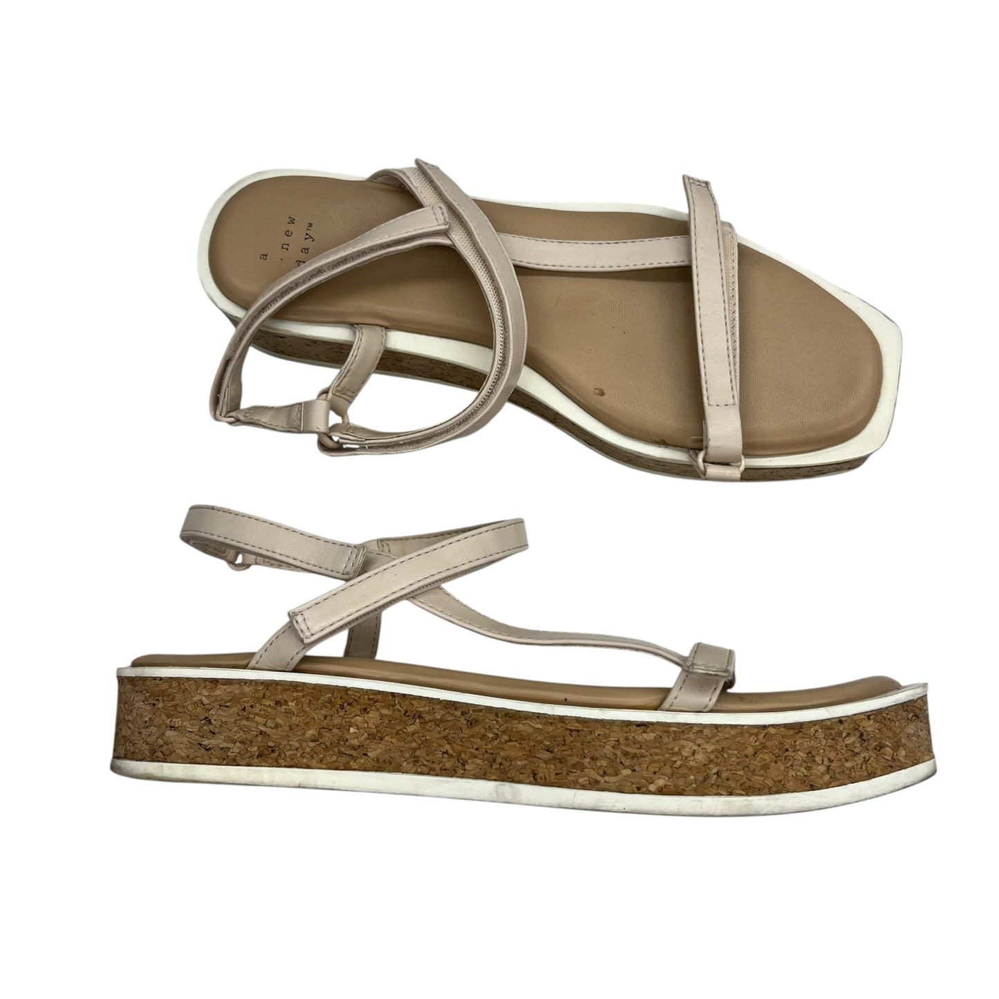 Sandals Flats By A New Day In Tan, Size:8