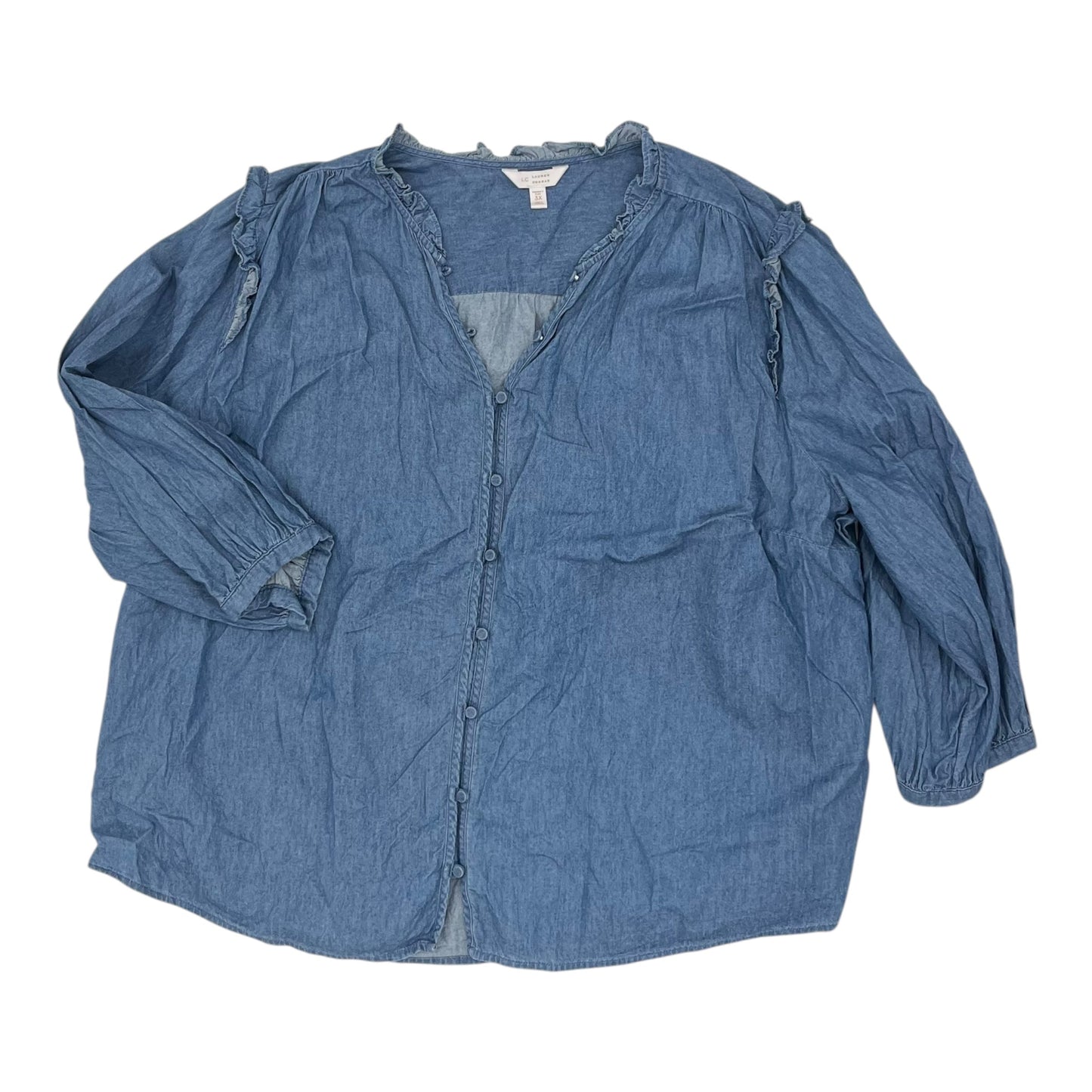Top Ls By Lc Lauren Conrad In Blue, Size:3X
