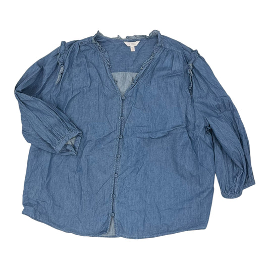 Top Ls By Lc Lauren Conrad In Blue, Size:3X