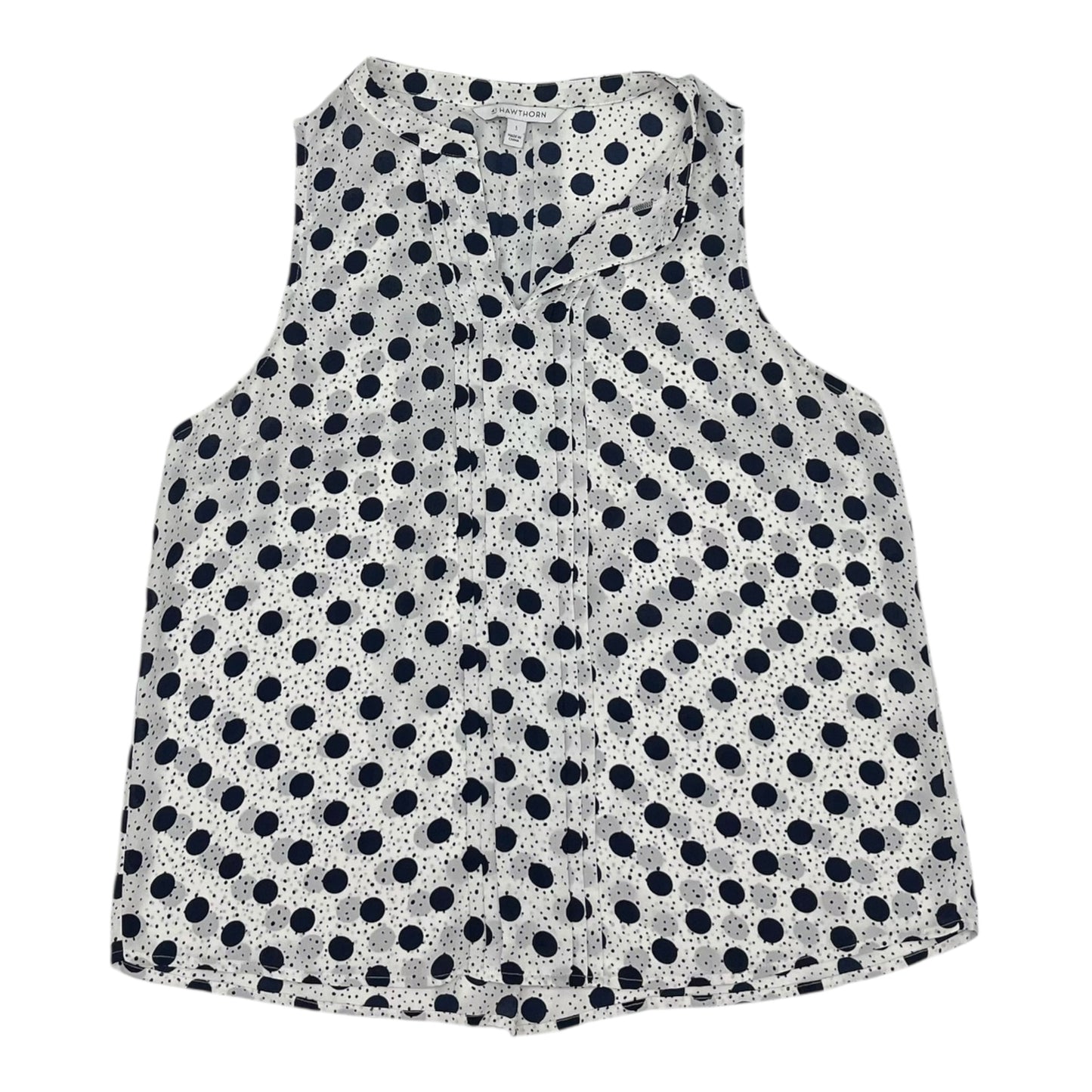 BLOUSE SLEEVELESS by 41 HAWTHORN in BLUE & WHITE, Size:L