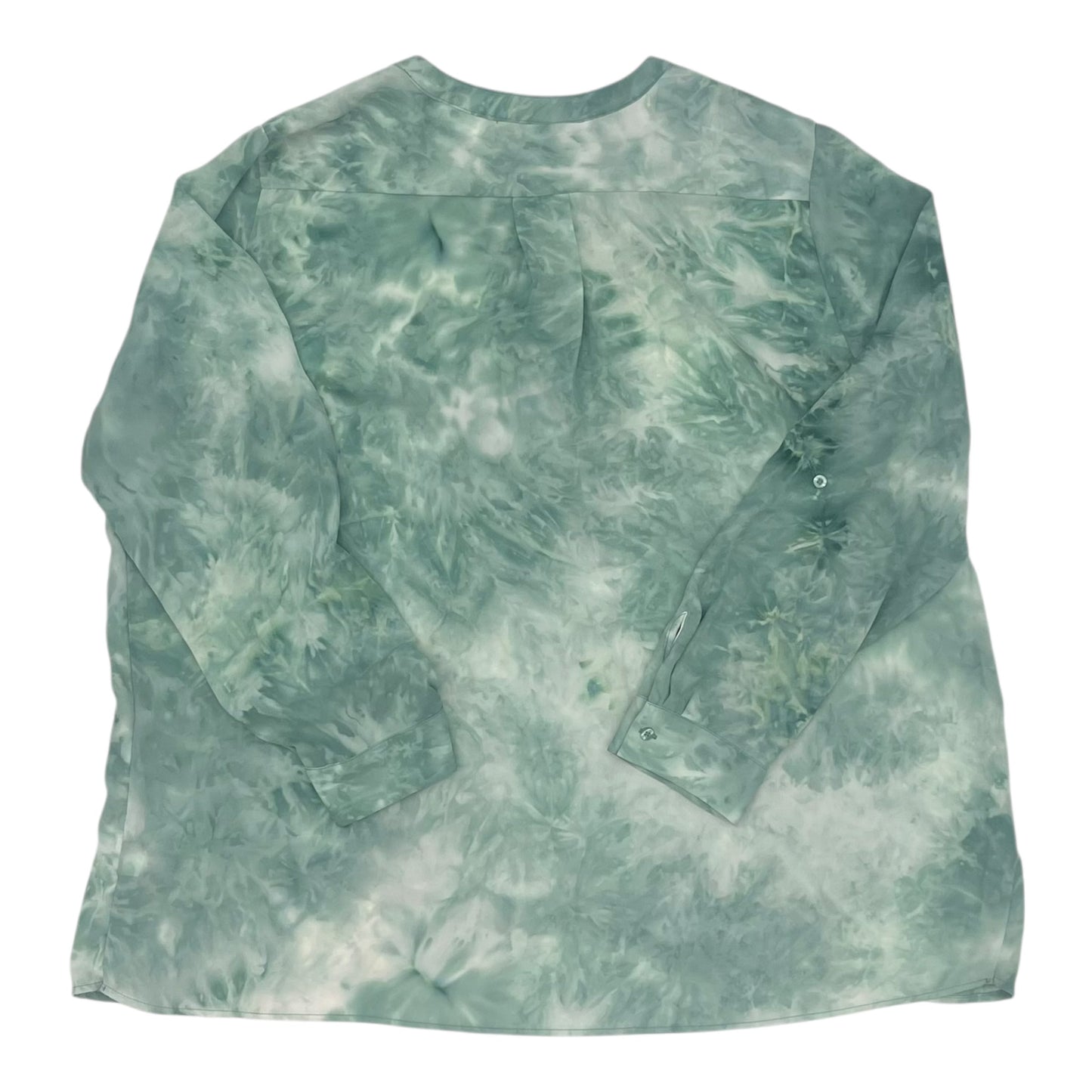 Blouse Ls By Simply Vera In Green, Size:Xl