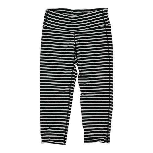 Athletic Capris By Athleta In Black & White, Size:S
