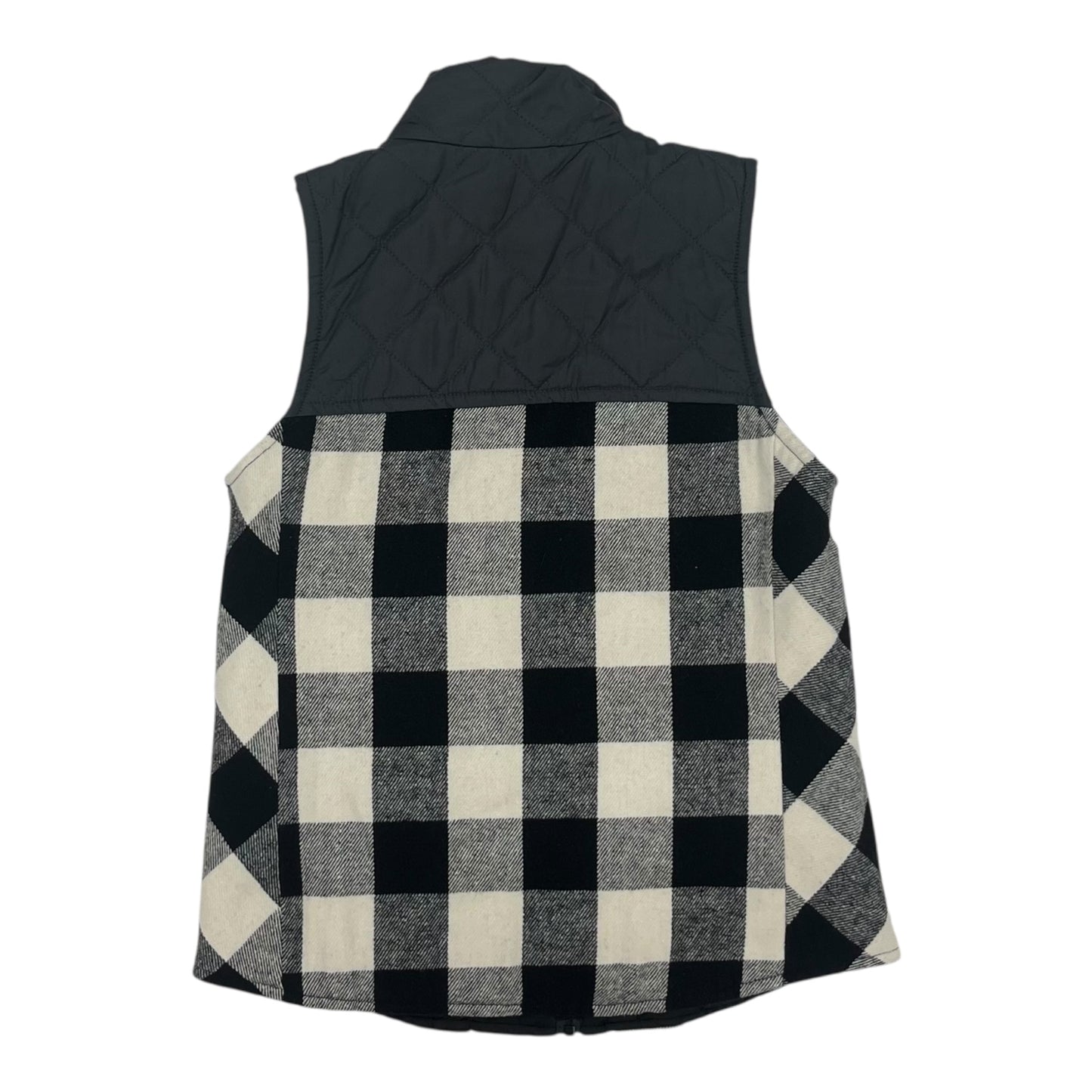 VEST PUFFER & QUILTED by MAURICES in BLACK & CREAM, Size:M