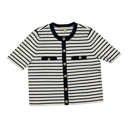 Cardigan By Loft In Black & White, Size:L