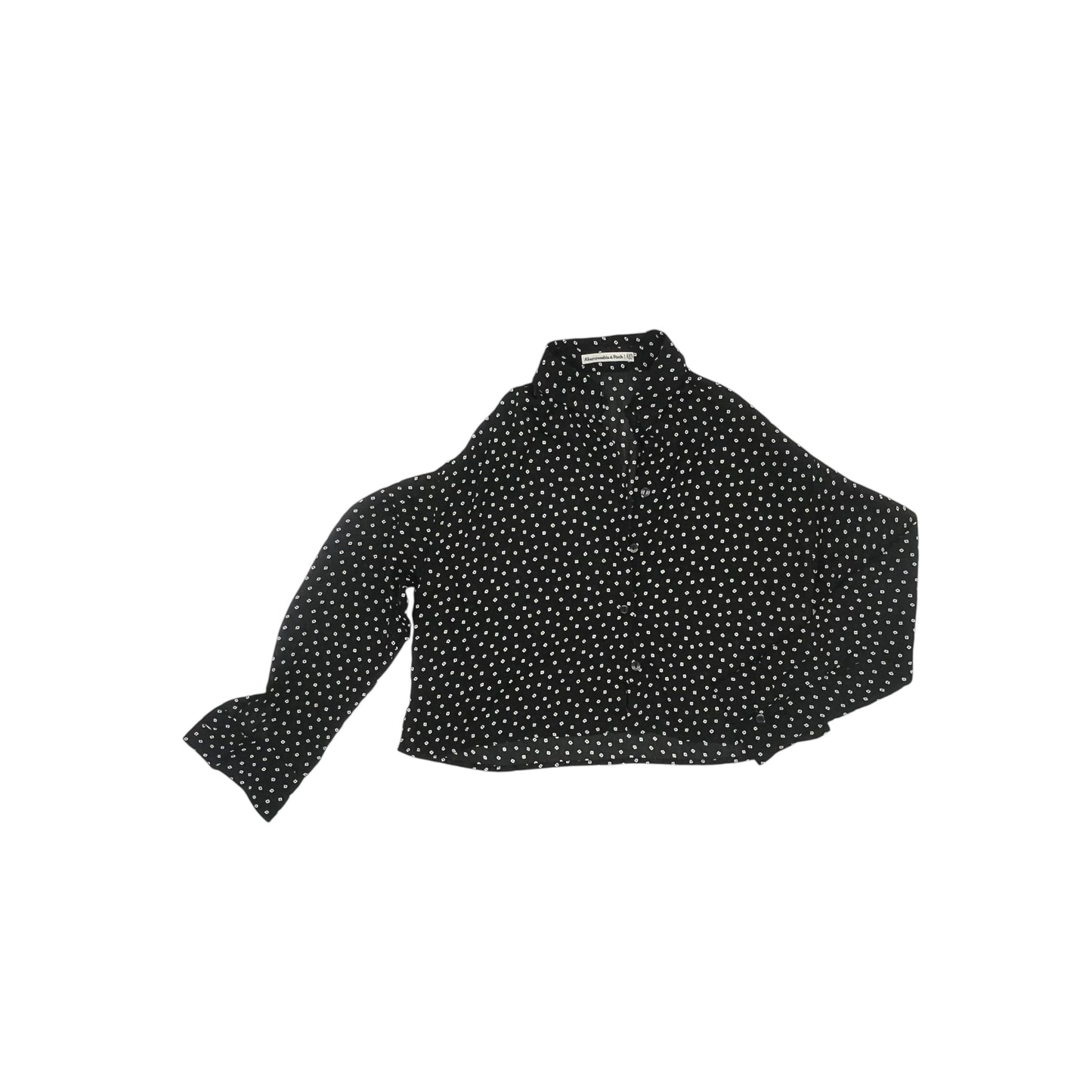 Blouse Ls By Abercrombie And Fitch In Black, Size:Xxs