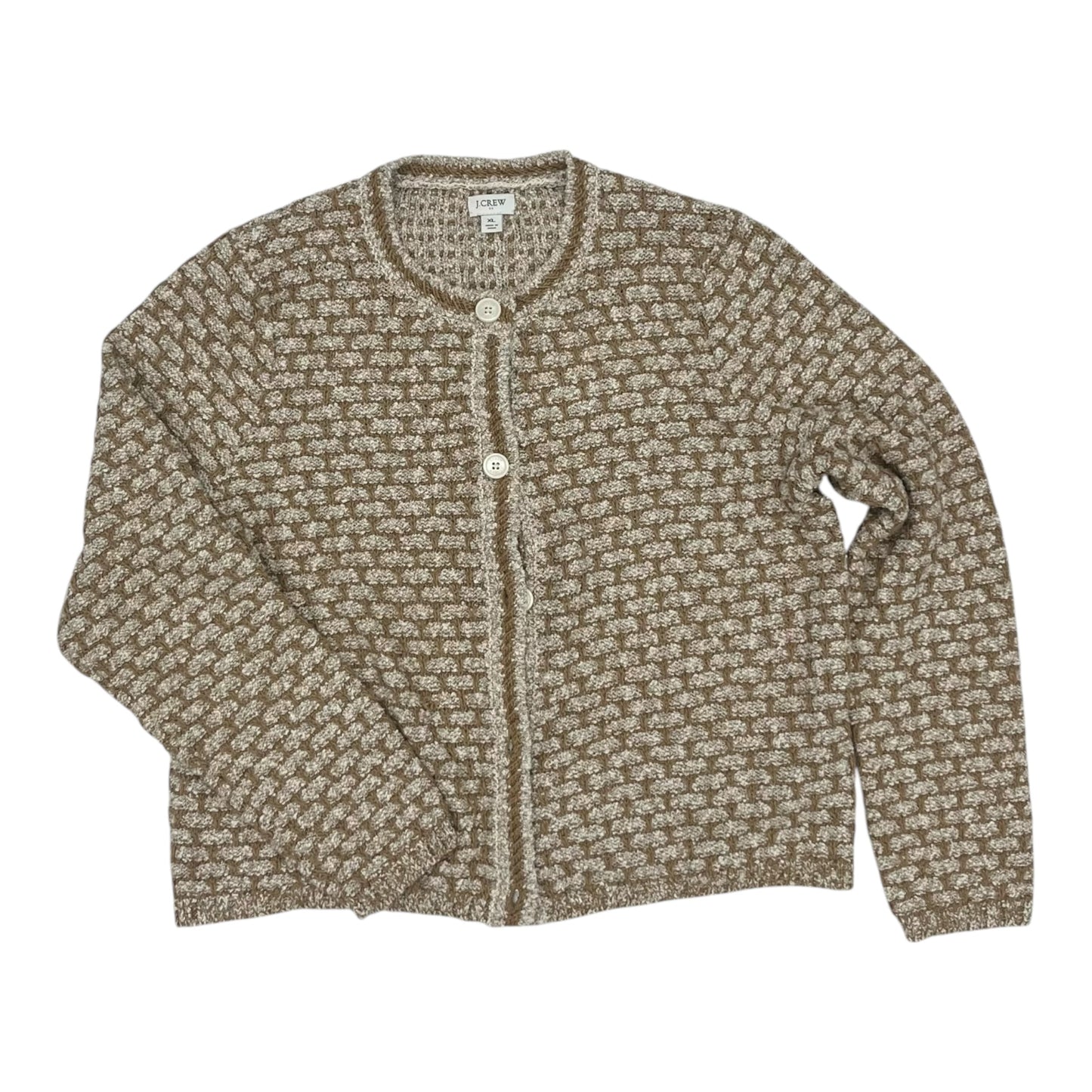 Sweater Cardigan By J. Crew In Brown, Size:Xl