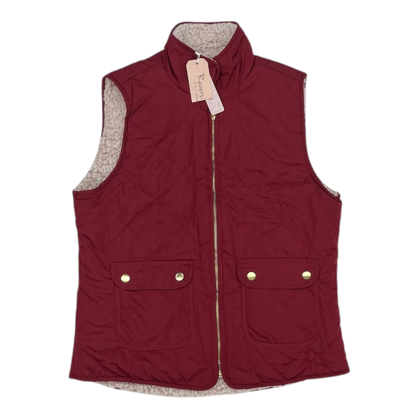 Vest Puffer & Quilted By Love Tree In Red, Size:M