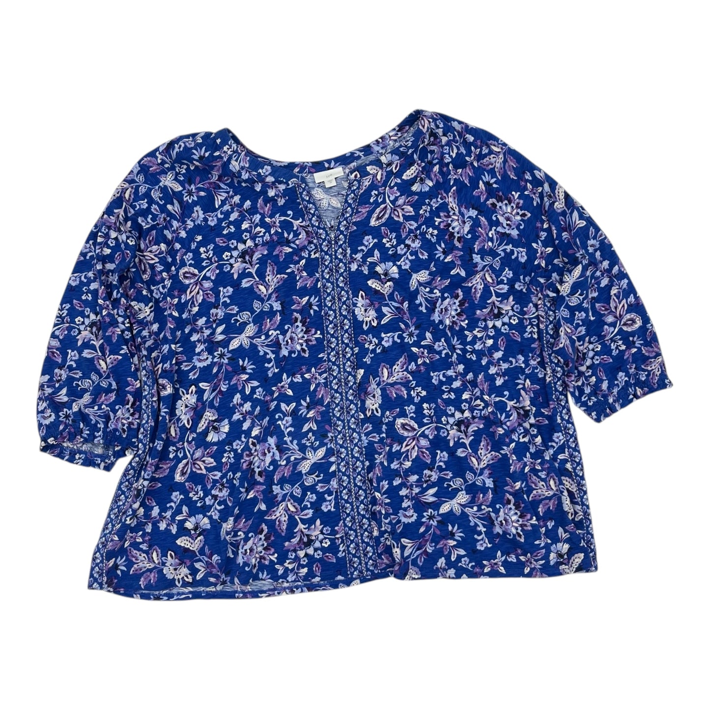 Top 3/4 Sleeve By J. Jill In Blue, Size:4X