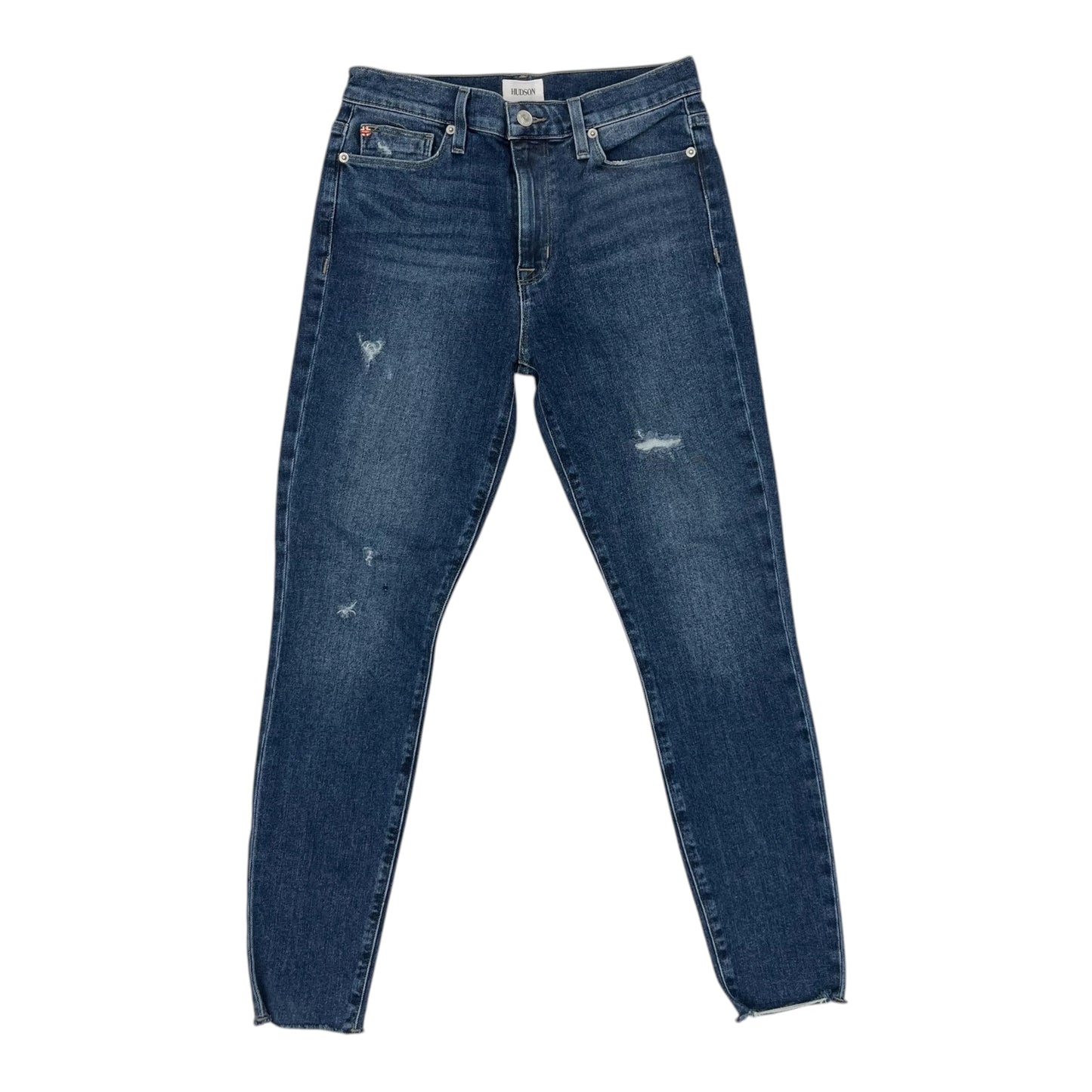 Jeans Skinny By Hudson In Blue Denim, Size:4