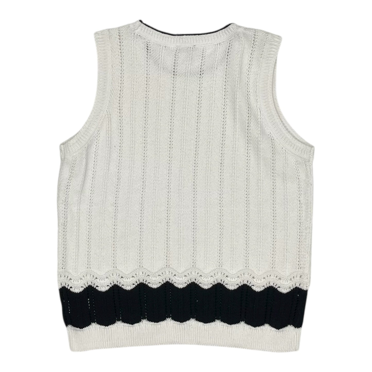 Vest Sweater By Talbots In White, Size:M