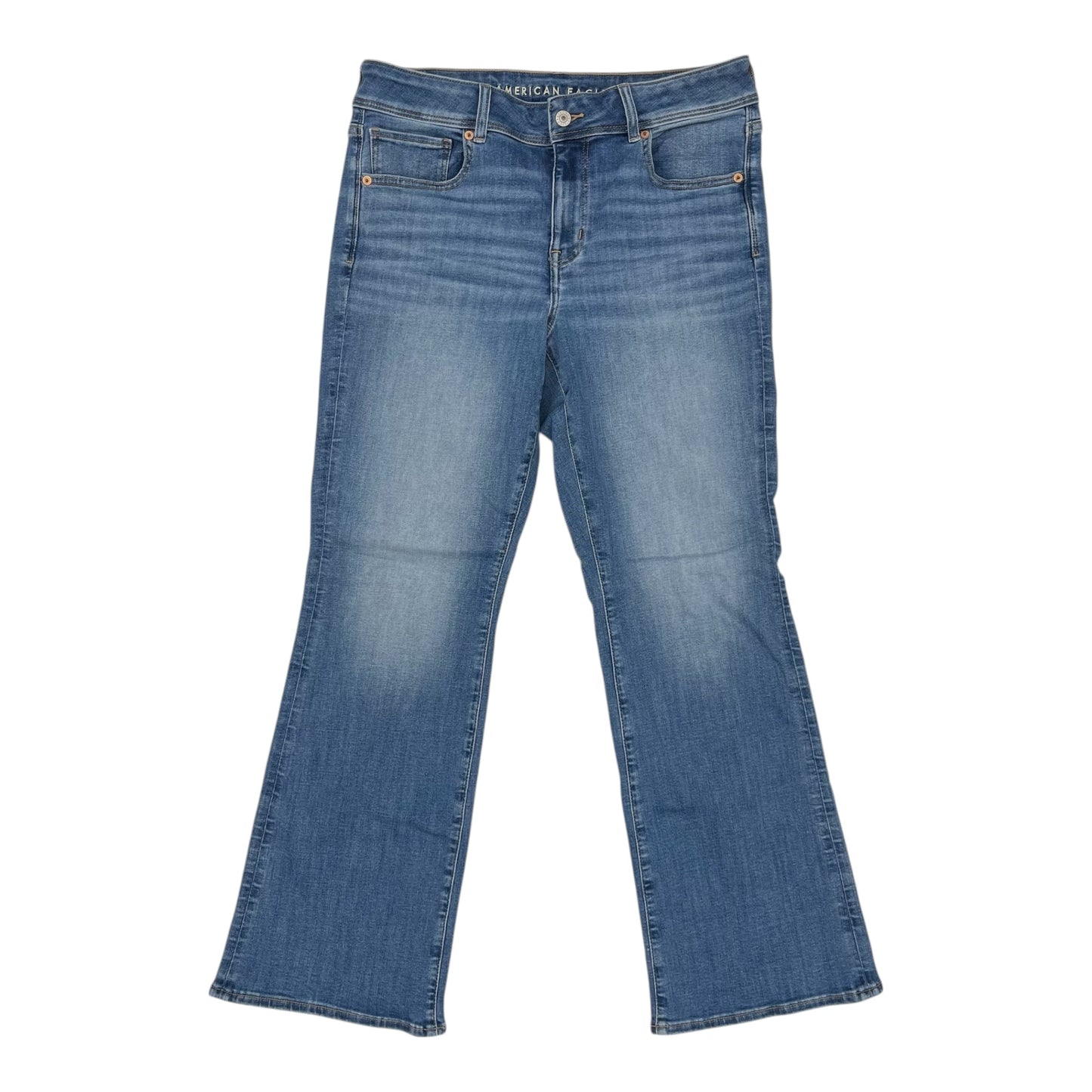 Jeans Boot Cut By American Eagle In Blue Denim, Size:12