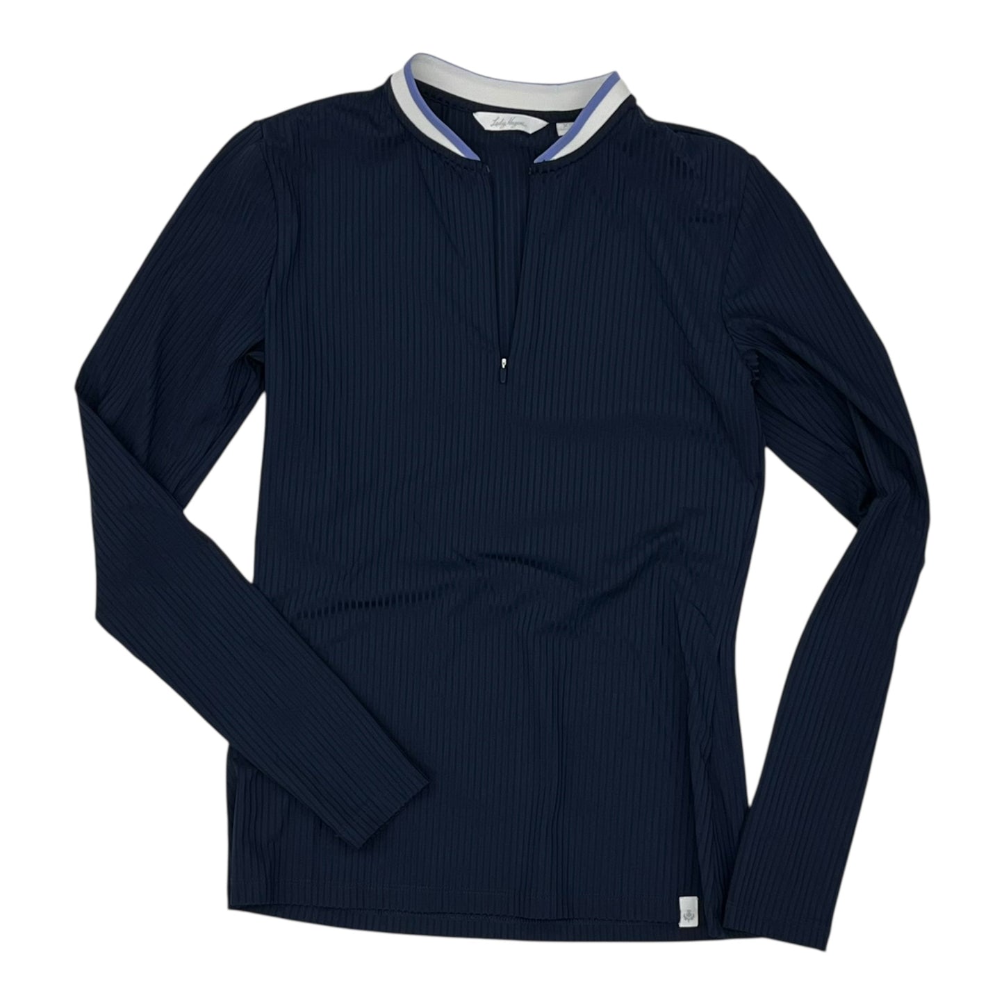 Athletic Top Ls Collar By Lady Hagen In Navy, Size:Xs