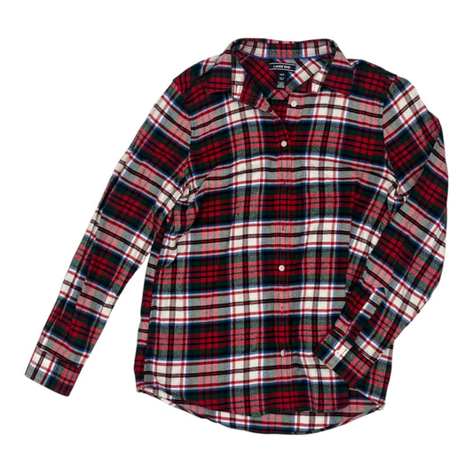 Blouse Ls By Lands End In Red, Size:L