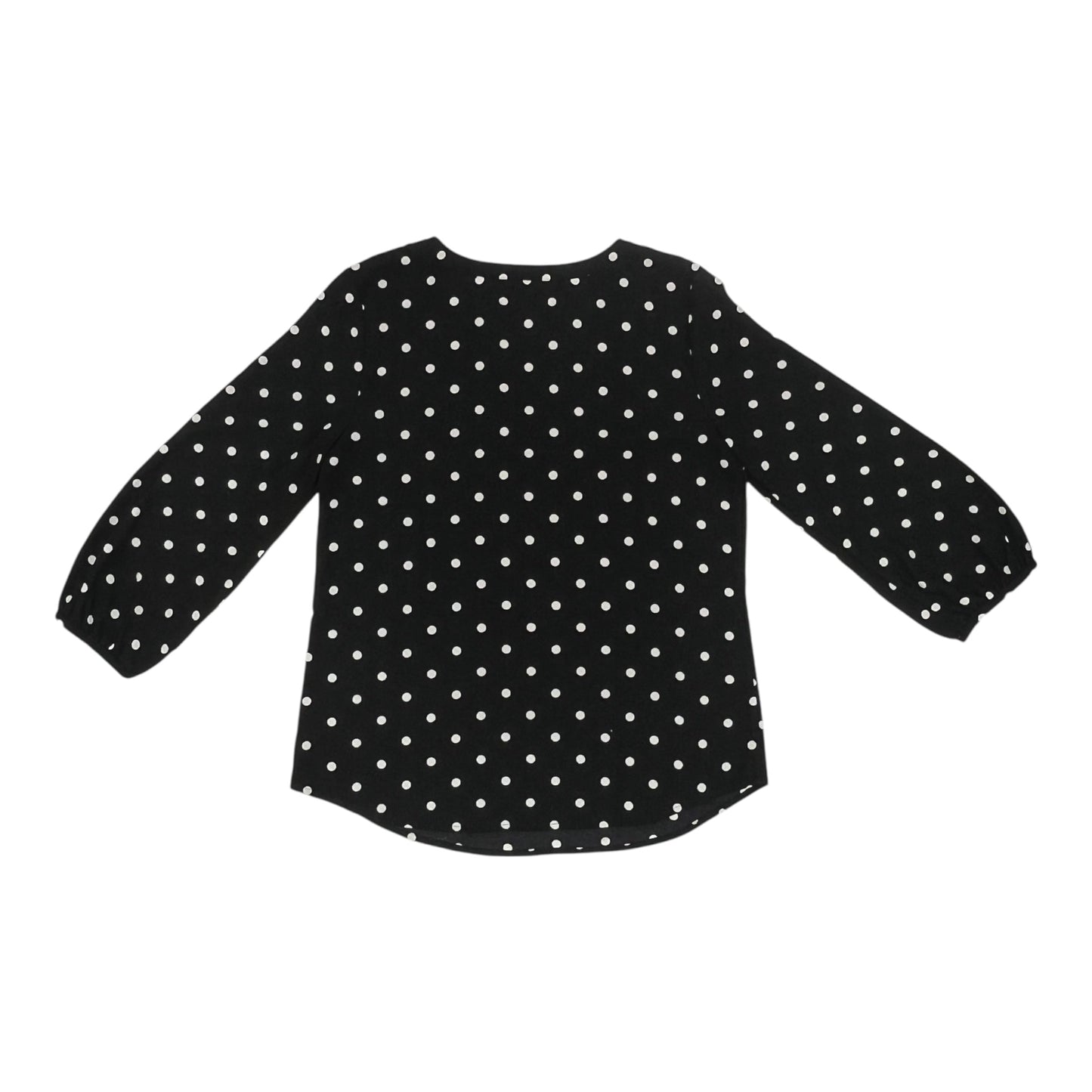 BLOUSE LS by TALBOTS in BLACK & WHITE, Size:XS