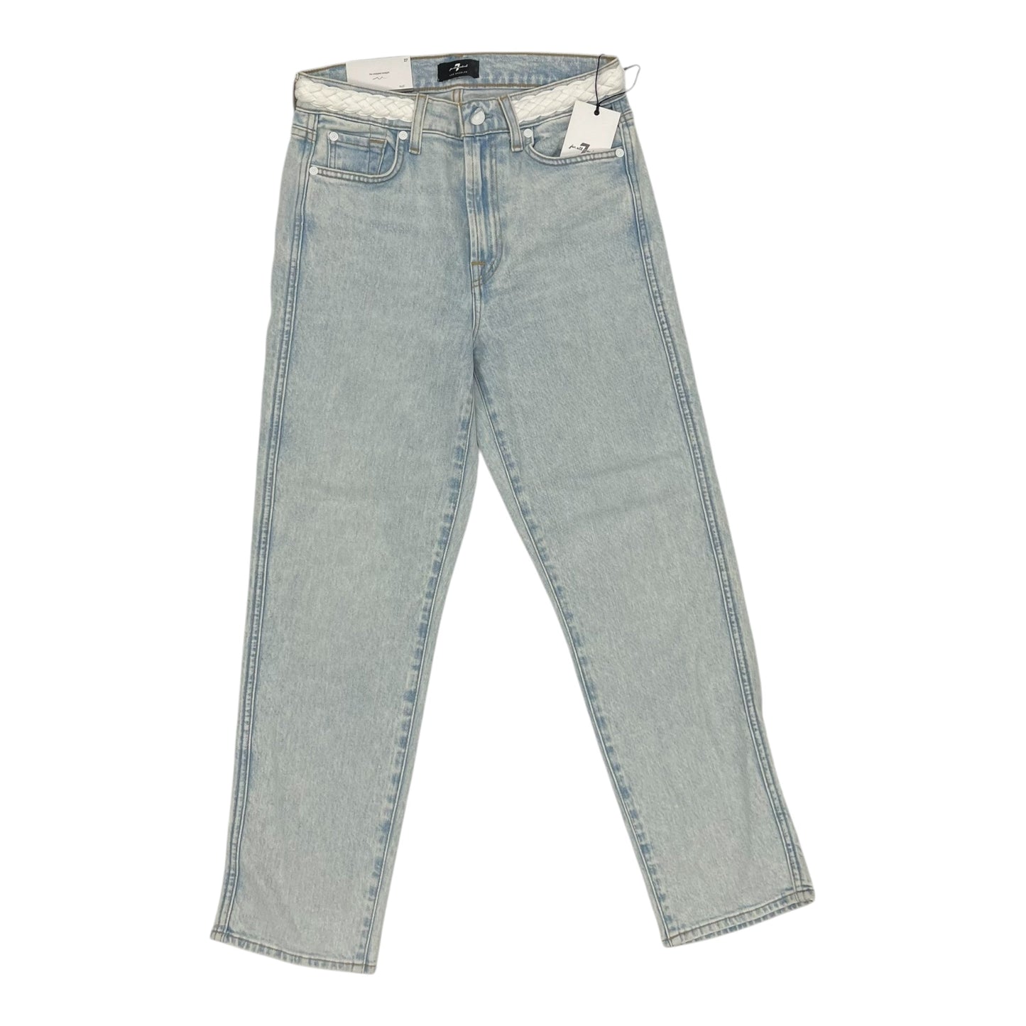 Jeans Straight By 7 For All Mankind In Blue Denim, Size:4