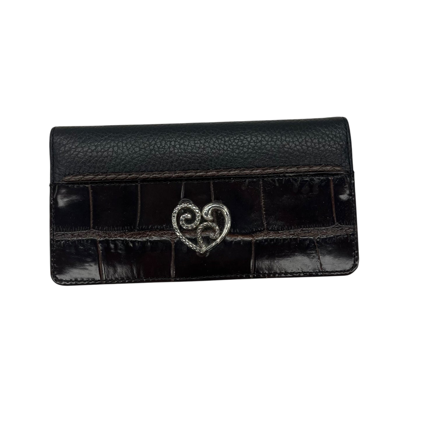 Wallet Leather By Brighton In Black & Brown, Size:Small