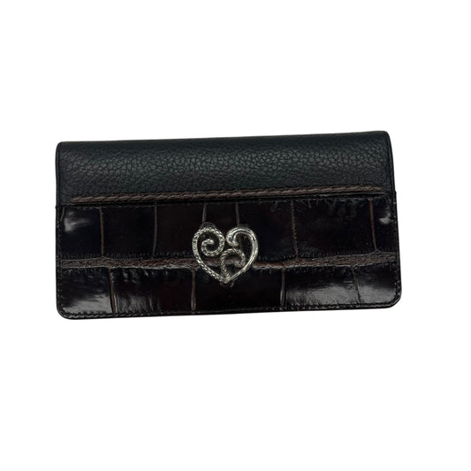 Wallet Leather By Brighton In Black & Brown, Size:Small