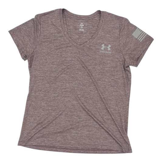 Athletic Top Ss By Under Armour In Mauve, Size:L