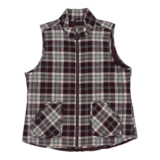 Vest Puffer & Quilted By Maurices In Grey & Red, Size:Xl