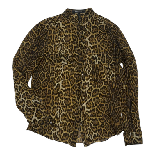Blouse Ls By Bcbgmaxazria In Animal Print, Size:Xs