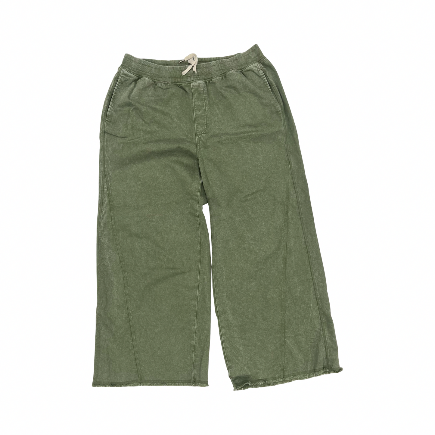 Pants Wide Leg By Aerie In Green, Size:Xl