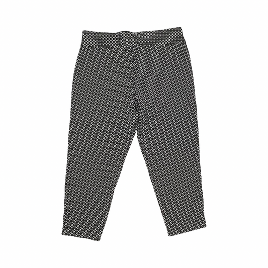 Pants Cropped By Alfred Dunner In Black & White, Size:18