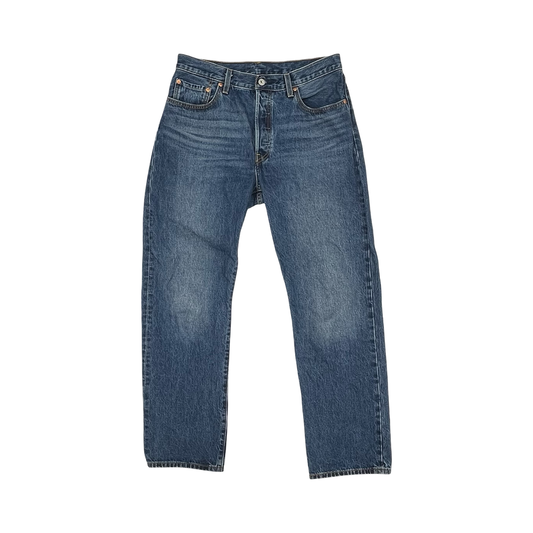 Jeans Wide Leg By Levis In Blue Denim, Size:12