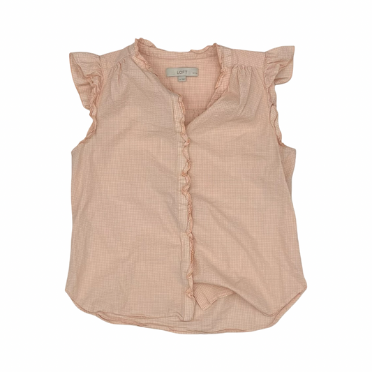 Blouse Ss By Loft In Peach, Size:Sp