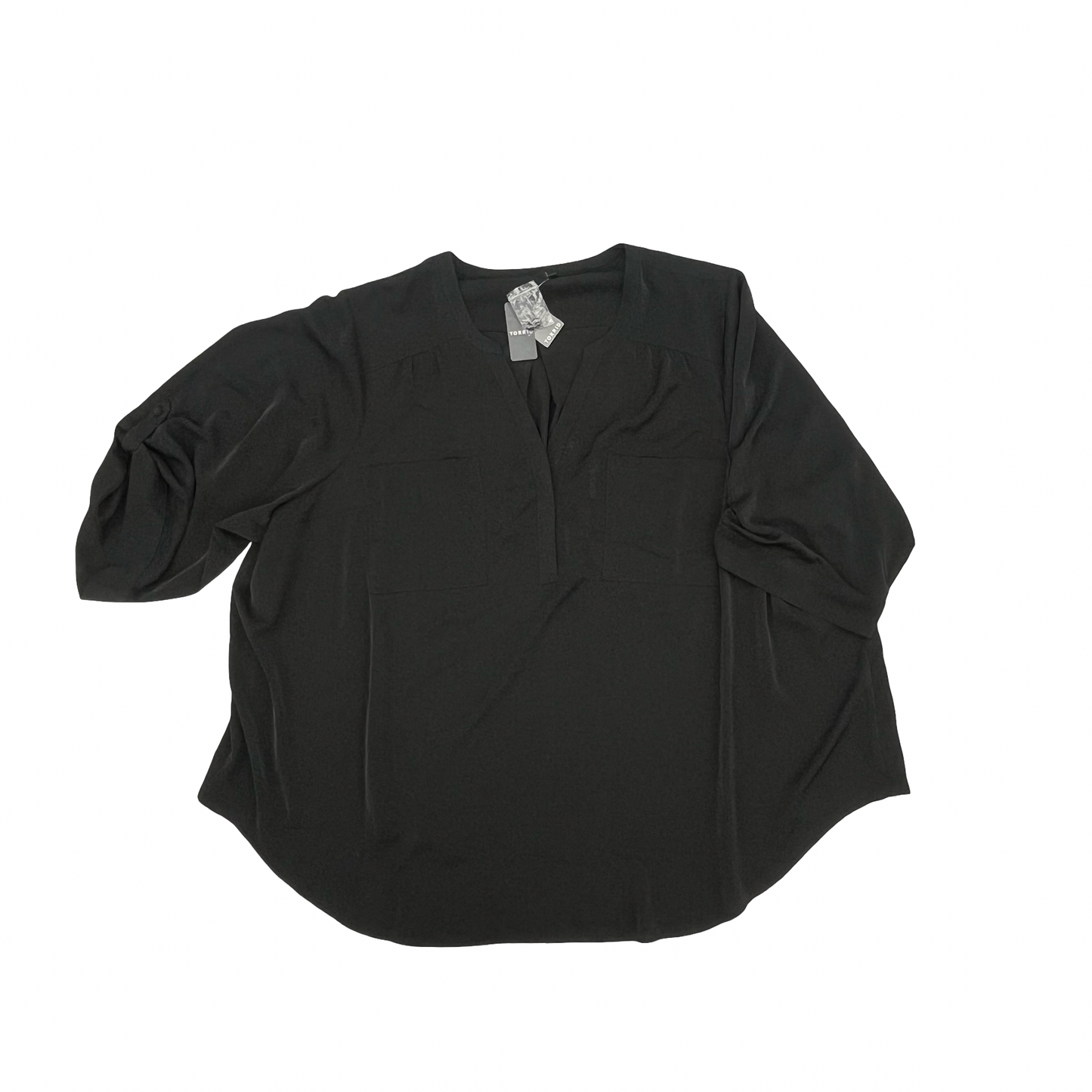 Blouse 3/4 Sleeve By Torrid In Black, Size:4X