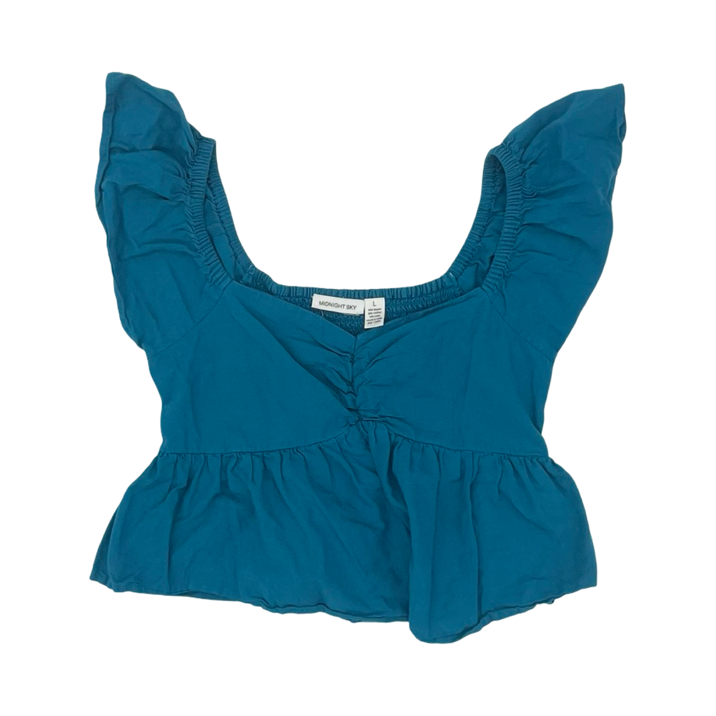 Blouse Ss By Clothes Mentor In Blue, Size:L