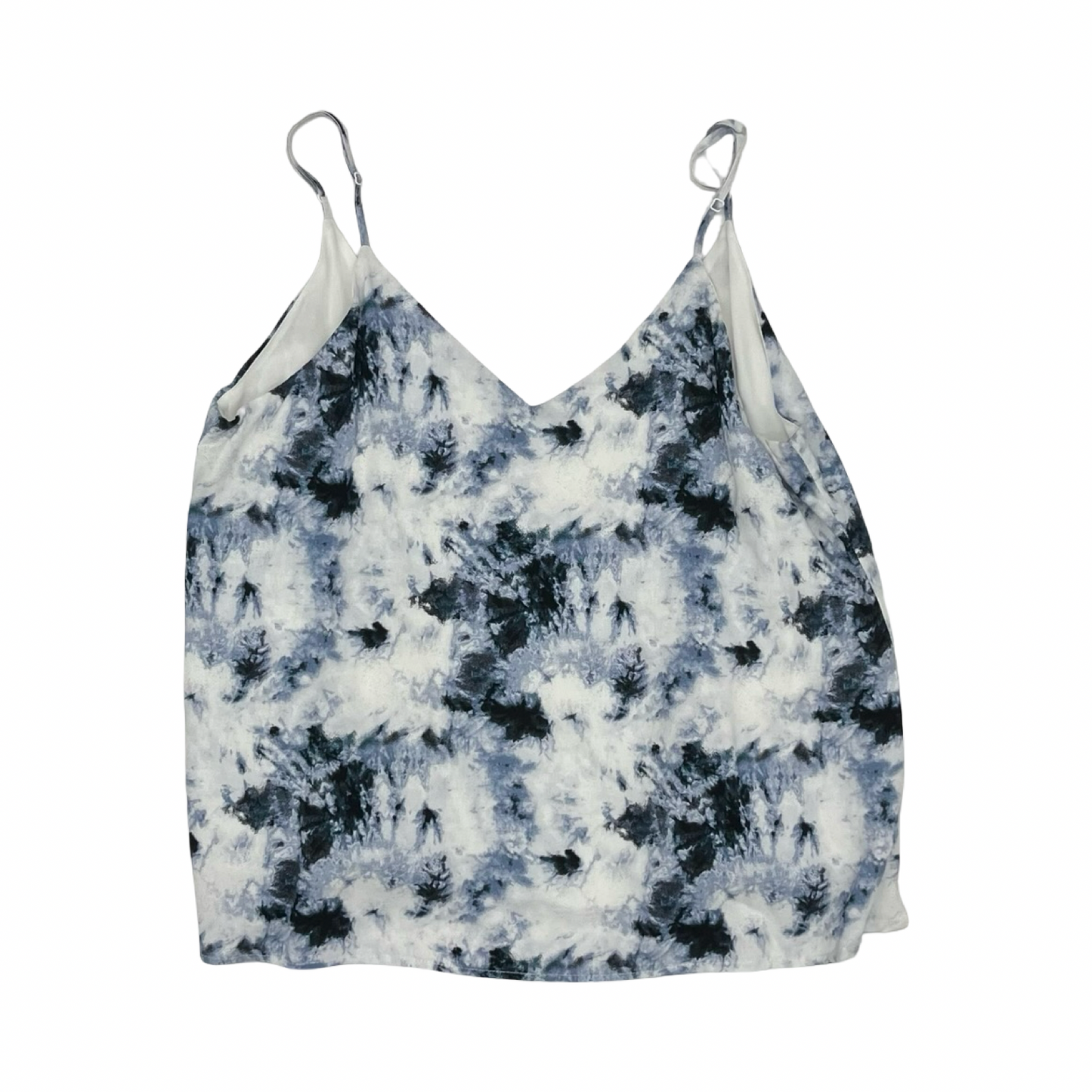 Blouse Sleeveless By Double Zero In Blue & White, Size:M