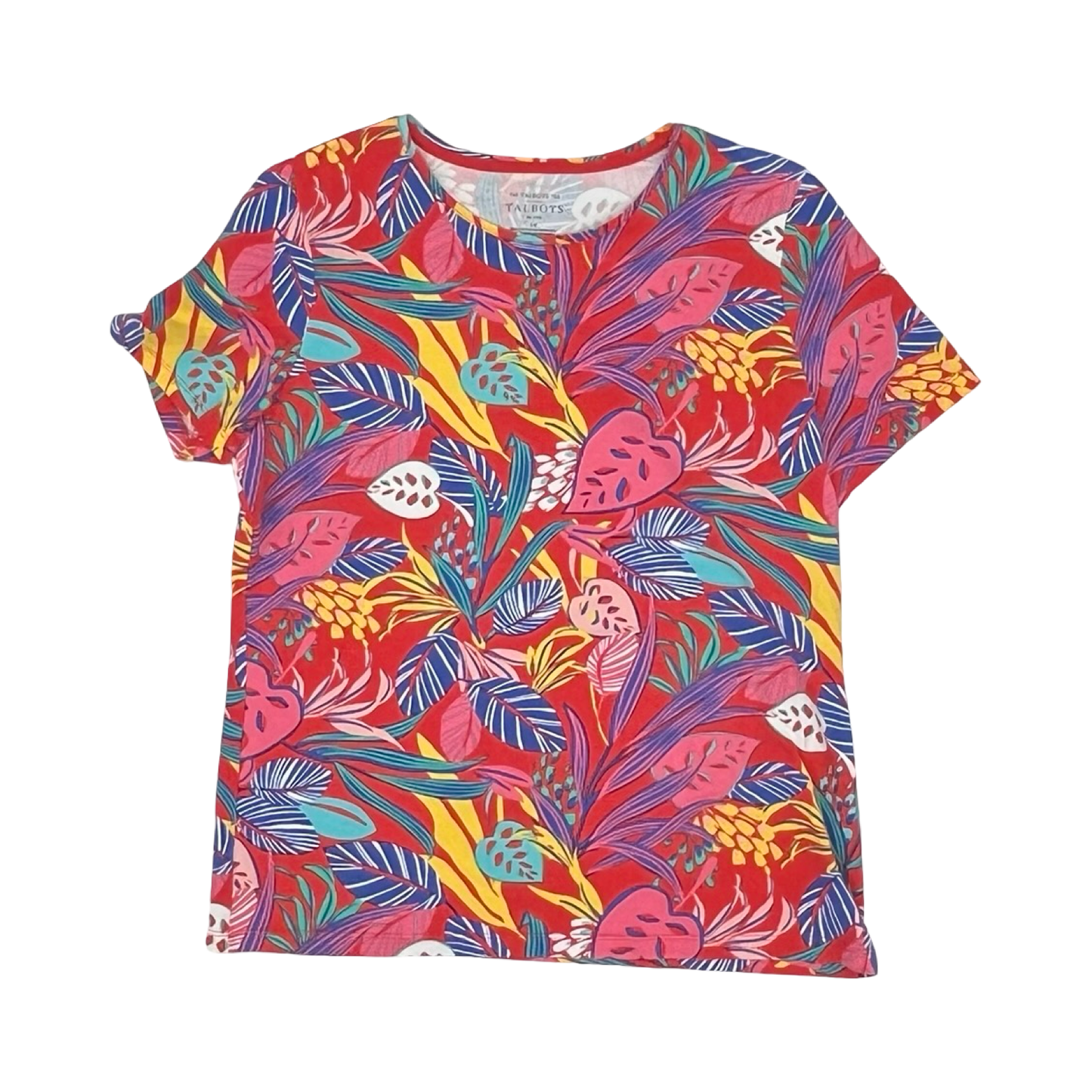 Top Ss By Talbots In Tropical Print, Size:Lp