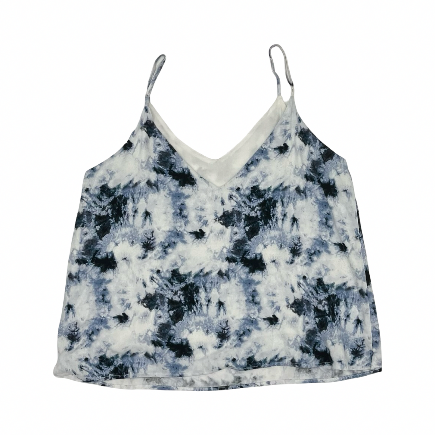 Blouse Sleeveless By Double Zero In Blue & White, Size:M