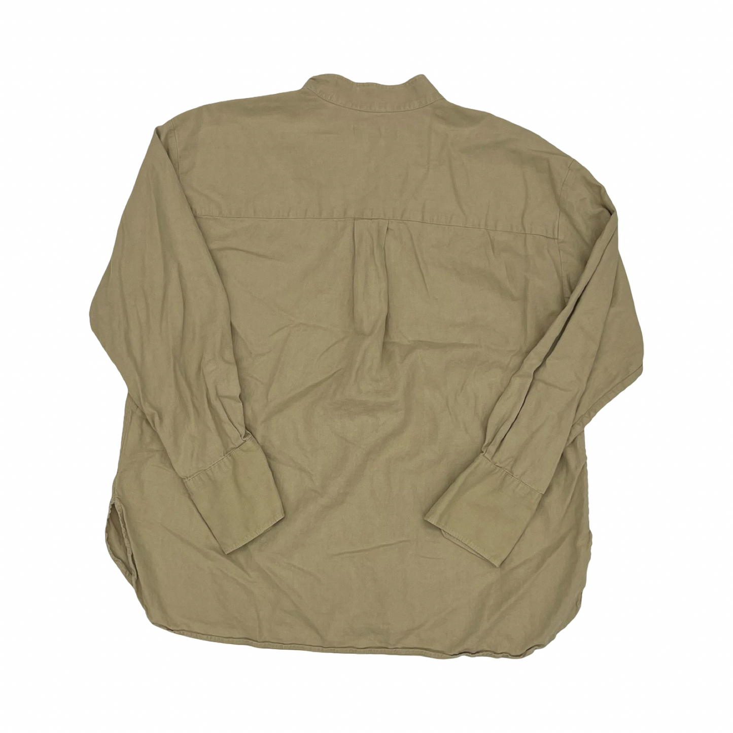 Blouse Ls By Banana Republic In Brown, Size:L